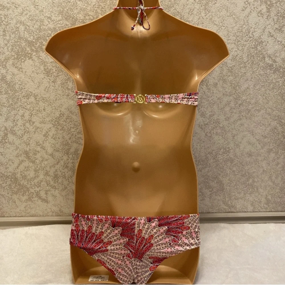 Victoria's Secret Red and White Patterned Bikini